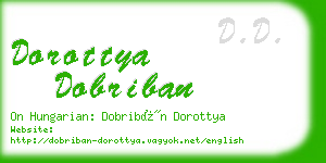 dorottya dobriban business card